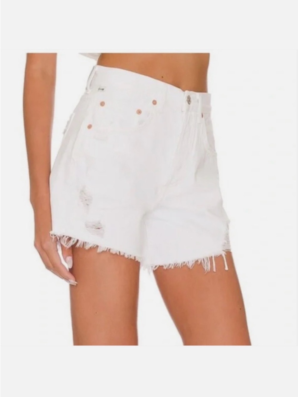 Citizens Of Humanity Annabelle long Relaxed Vintage White Jean Shorts. 29 NWT